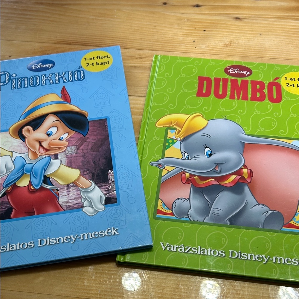 Disney Pinocchio and Dumbo Storybook Set - Blue and Green Covers